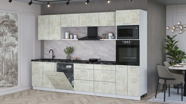 Кухонный гарнитур Интерлиния Мила Лайт 3.2-ПМ1