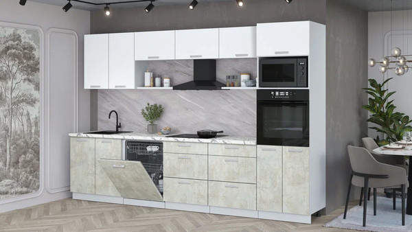 Кухонный гарнитур Интерлиния Мила Лайт 3.2-ПМ1