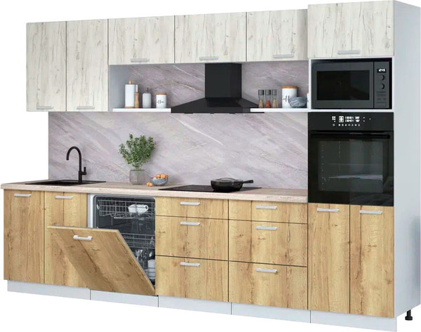 Кухонный гарнитур Интерлиния Мила Лайт 3.2-ПМ1 - фото