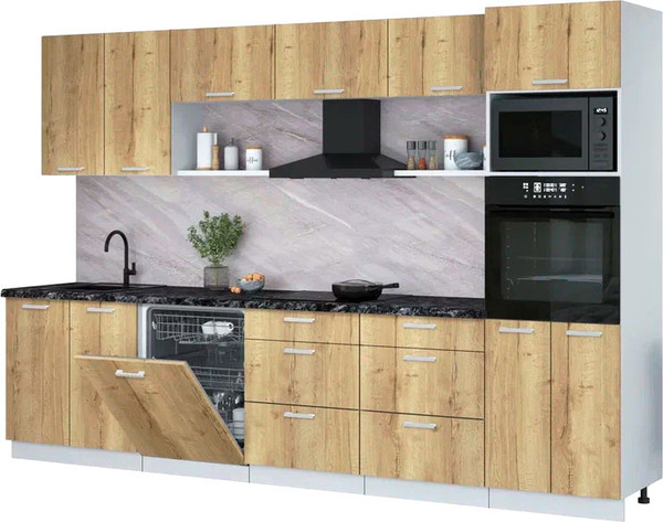 Кухонный гарнитур Интерлиния Мила Лайт 3.2-ПМ1 - фото