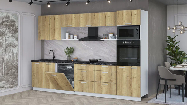 Кухонный гарнитур Интерлиния Мила Лайт 3.2-ПМ1