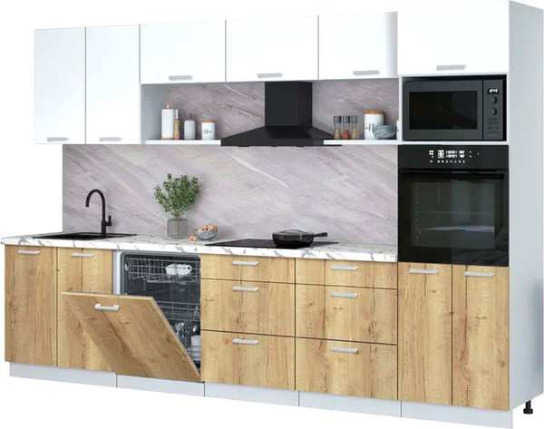 Кухонный гарнитур Интерлиния Мила Лайт 3.2-ПМ1 - фото