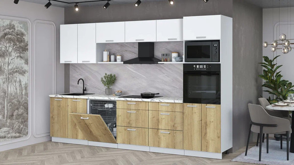 Кухонный гарнитур Интерлиния Мила Лайт 3.2-ПМ1