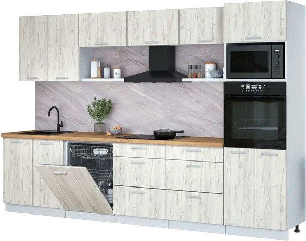 Кухонный гарнитур Интерлиния Мила Лайт 3.2-ПМ1 - фото