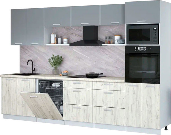 Кухонный гарнитур Интерлиния Мила Лайт 3.2-ПМ1  - фото