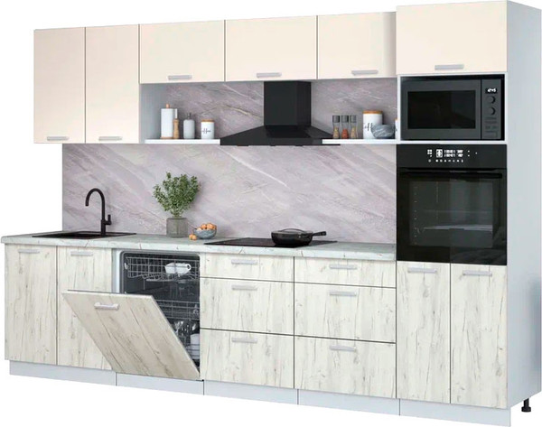 Кухонный гарнитур Интерлиния Мила Лайт 3.2-ПМ1 - фото