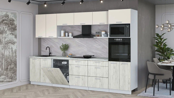 Кухонный гарнитур Интерлиния Мила Лайт 3.2-ПМ1