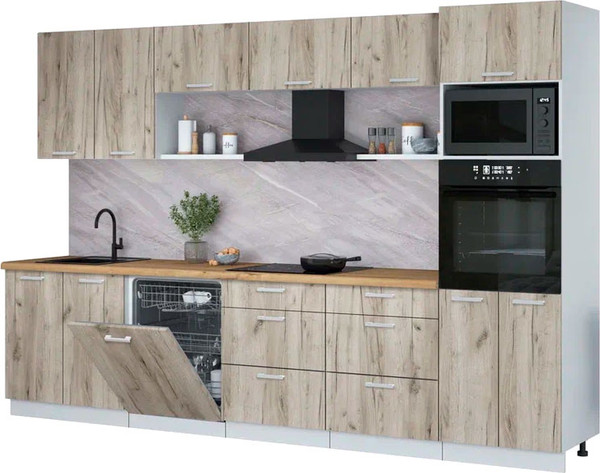 Кухонный гарнитур Интерлиния Мила Лайт 3.2-ПМ1  - фото