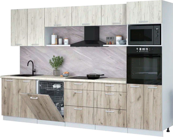 Кухонный гарнитур Интерлиния Мила Лайт 3.2-ПМ1 - фото