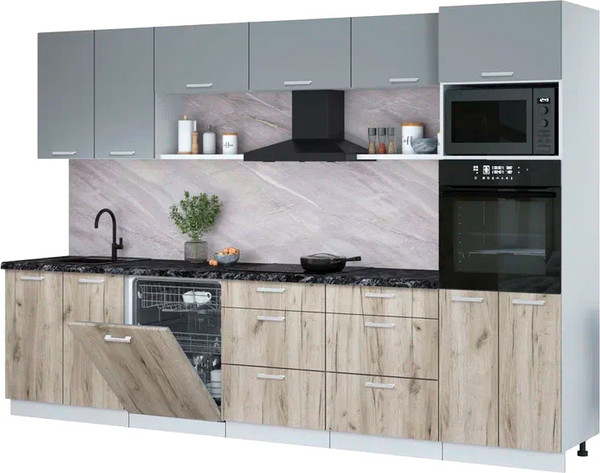 Кухонный гарнитур Интерлиния Мила Лайт 3.2-ПМ1 - фото