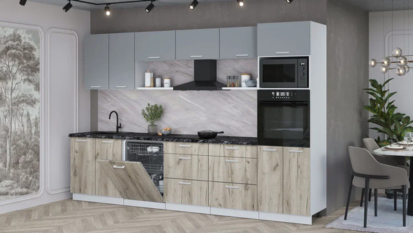 Кухонный гарнитур Интерлиния Мила Лайт 3.2-ПМ1