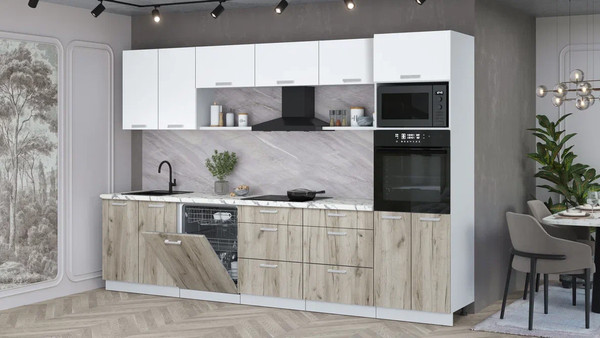 Кухонный гарнитур Интерлиния Мила Лайт 3.2-ПМ1