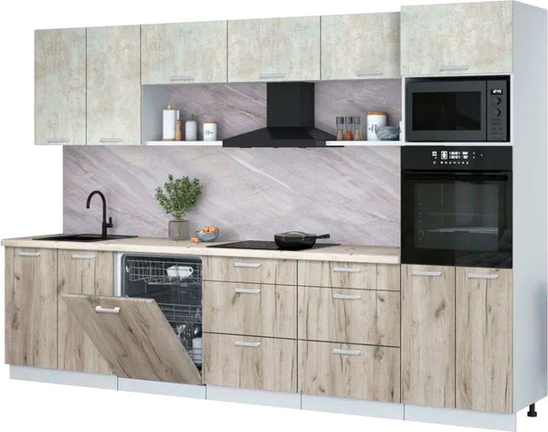 Кухонный гарнитур Интерлиния Мила Лайт 3.2-ПМ1 - фото