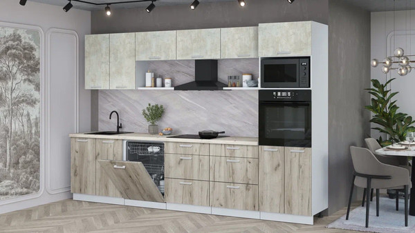 Кухонный гарнитур Интерлиния Мила Лайт 3.2-ПМ1