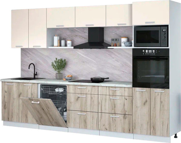 Кухонный гарнитур Интерлиния Мила Лайт 3.2-ПМ1 - фото