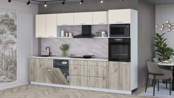 Кухонный гарнитур Интерлиния Мила Лайт 3.2-ПМ1