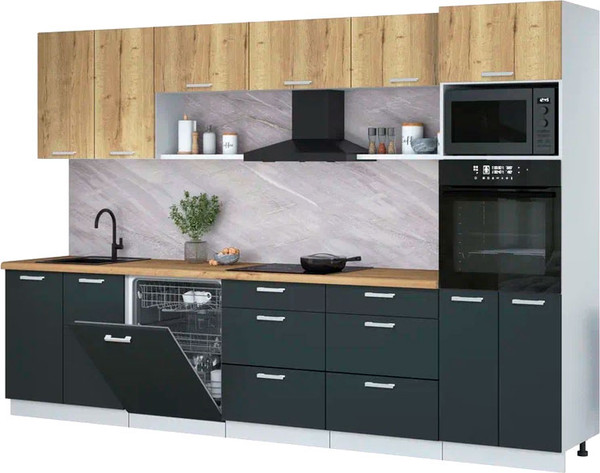 Кухонный гарнитур Интерлиния Мила Лайт 3.2-ПМ1 - фото