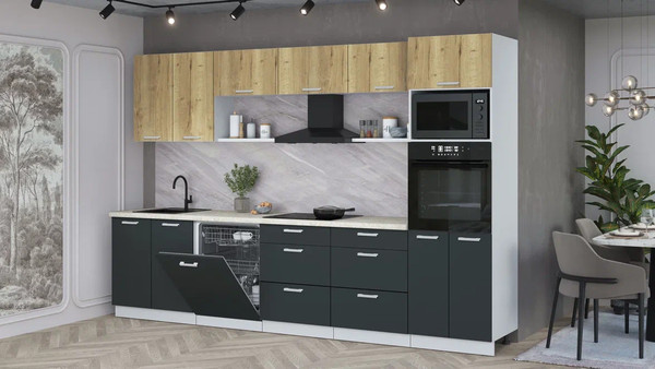 Кухонный гарнитур Интерлиния Мила Лайт 3.2-ПМ1