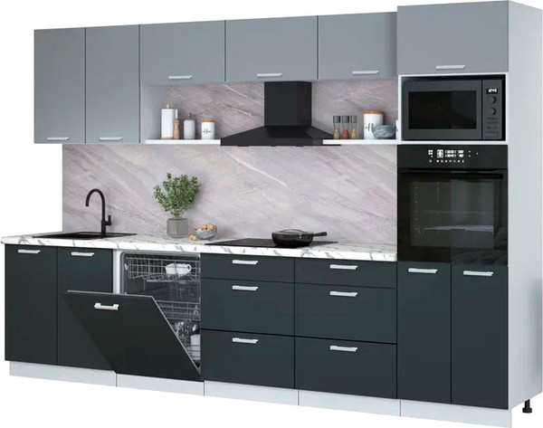 Кухонный гарнитур Интерлиния Мила Лайт 3.2-ПМ1 - фото