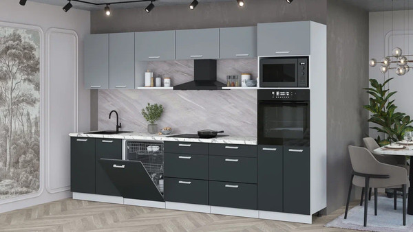 Кухонный гарнитур Интерлиния Мила Лайт 3.2-ПМ1