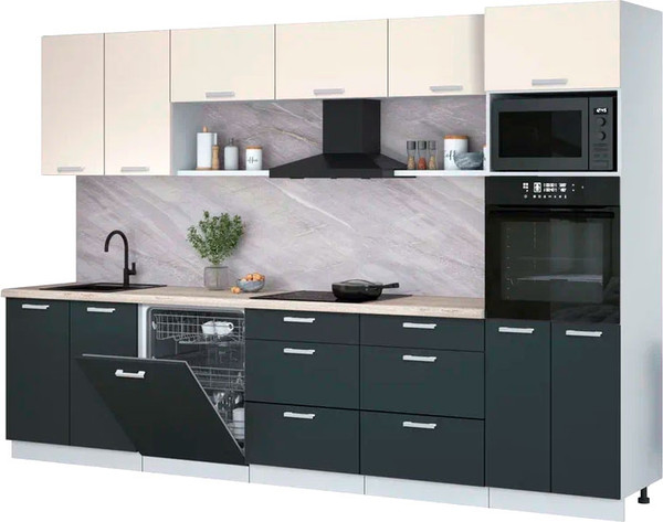 Кухонный гарнитур Интерлиния Мила Лайт 3.2-ПМ1 - фото