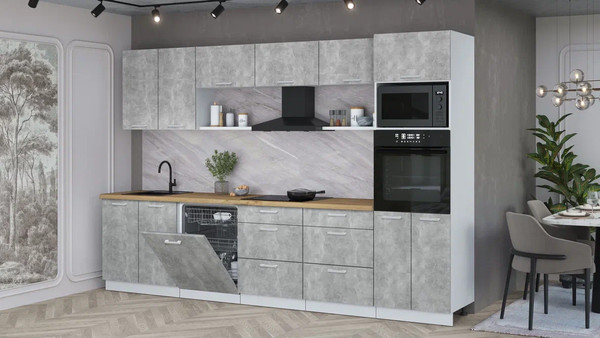 Кухонный гарнитур Интерлиния Мила Лайт 3.2-ПМ1