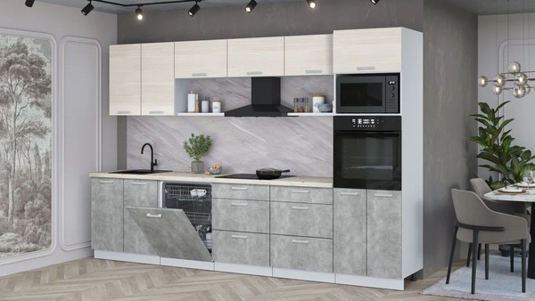 Кухонный гарнитур Интерлиния Мила Лайт 3.2-ПМ1 