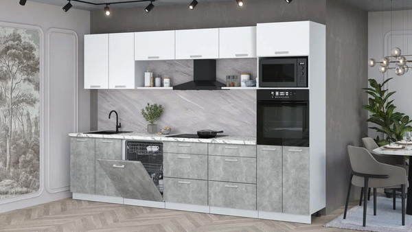 Кухонный гарнитур Интерлиния Мила Лайт 3.2-ПМ1 