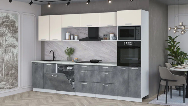 Кухонный гарнитур Интерлиния Мила Лайт 3.2-ПМ1 