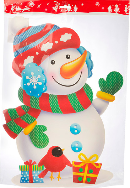 Наклейка на окно Волшебная страна Снеговик 110413