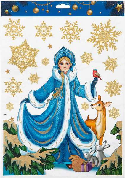 Наклейка на окно Волшебная страна Снегурочка 110411 - фото