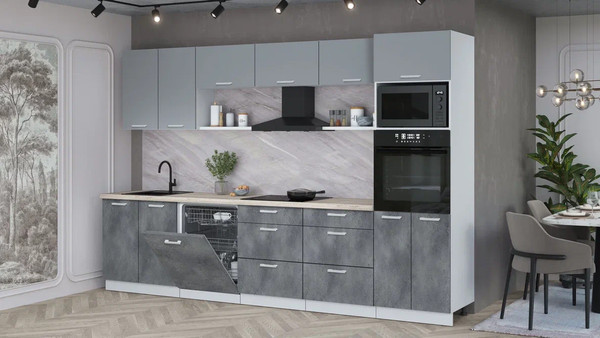 Кухонный гарнитур Интерлиния Мила Лайт 3.2-ПМ1 