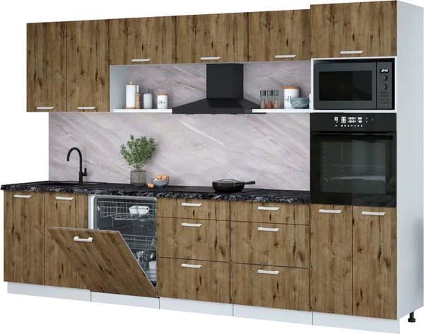 Кухонный гарнитур Интерлиния Мила Лайт 3.2-ПМ1  - фото