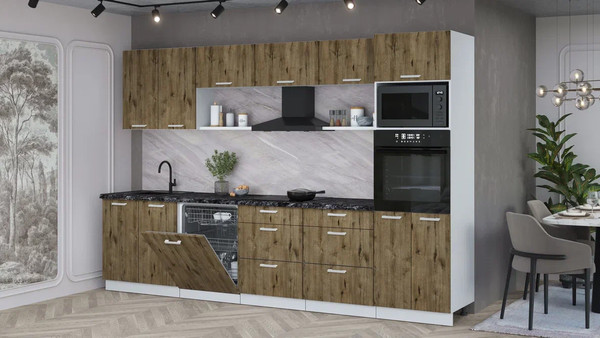 Кухонный гарнитур Интерлиния Мила Лайт 3.2-ПМ1 