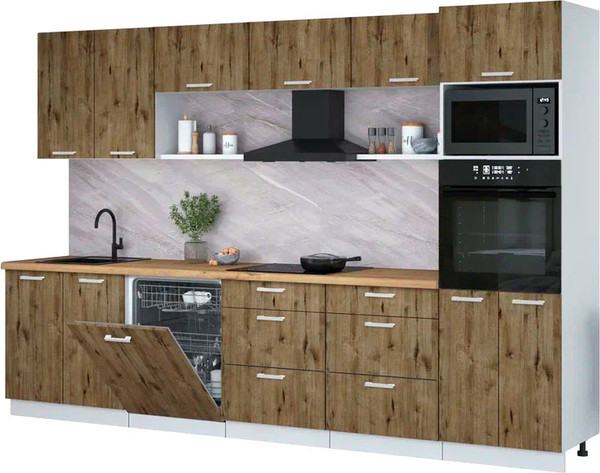 Кухонный гарнитур Интерлиния Мила Лайт 3.2-ПМ1  - фото