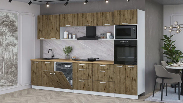 Кухонный гарнитур Интерлиния Мила Лайт 3.2-ПМ1 