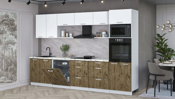 Кухонный гарнитур Интерлиния Мила Лайт 3.2-ПМ1 