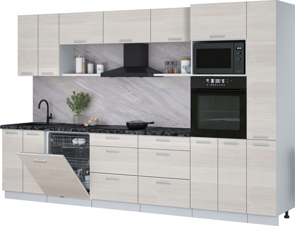 Кухонный гарнитур Интерлиния Мила Лайт 3.3-ПМ1  - фото