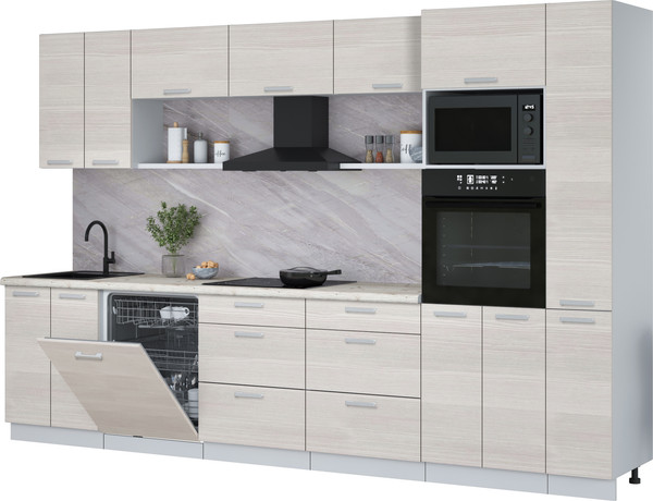 Кухонный гарнитур Интерлиния Мила Лайт 3.3-ПМ1  - фото