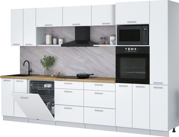 Кухонный гарнитур Интерлиния Мила Лайт 3.3-ПМ1  - фото