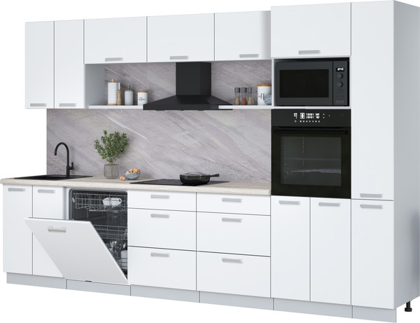 Кухонный гарнитур Интерлиния Мила Лайт 3.3-ПМ1  - фото