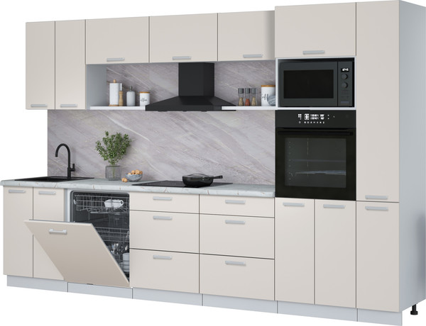 Кухонный гарнитур Интерлиния Мила Лайт 3.3-ПМ1  - фото