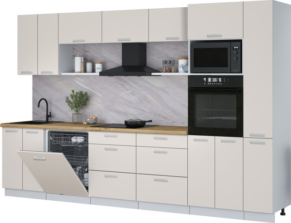 Кухонный гарнитур Интерлиния Мила Лайт 3.3-ПМ1 - фото