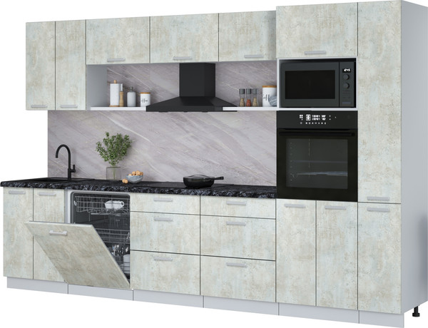 Кухонный гарнитур Интерлиния Мила Лайт 3.3-ПМ1  - фото