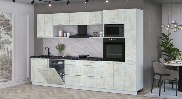 Кухонный гарнитур Интерлиния Мила Лайт 3.3-ПМ1 