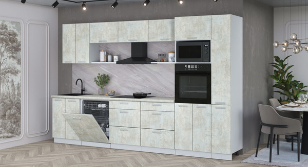 Кухонный гарнитур Интерлиния Мила Лайт 3.3-ПМ1 