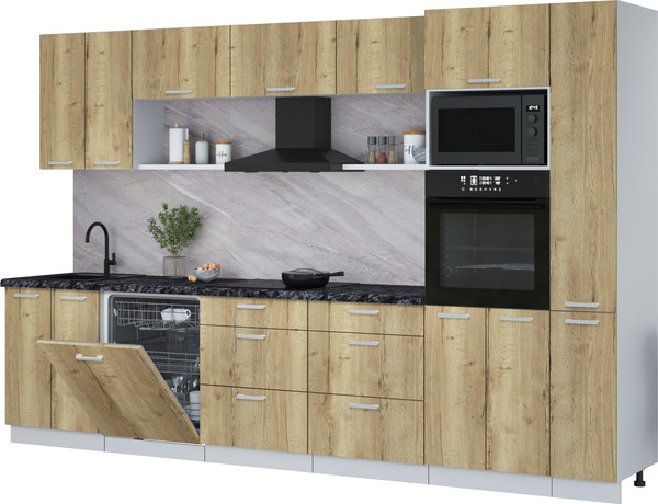 Кухонный гарнитур Интерлиния Мила Лайт 3.3-ПМ1  - фото