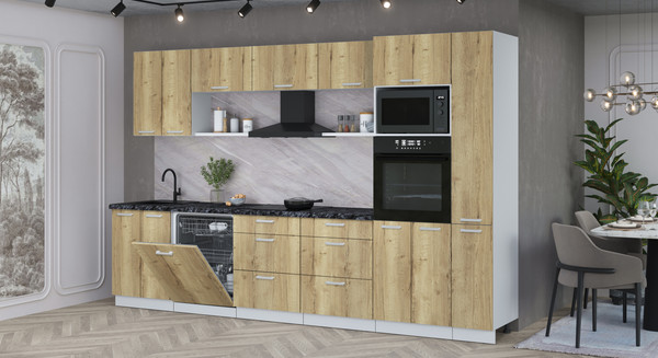 Кухонный гарнитур Интерлиния Мила Лайт 3.3-ПМ1 