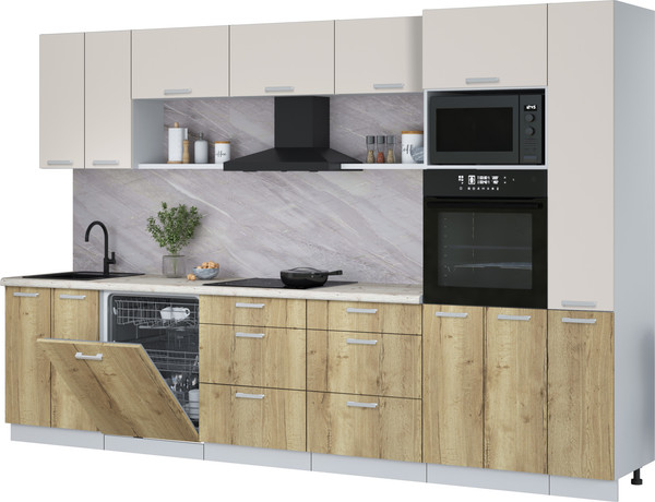 Кухонный гарнитур Интерлиния Мила Лайт 3.3-ПМ1  - фото