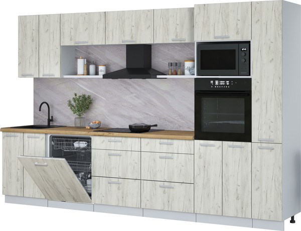 Кухонный гарнитур Интерлиния Мила Лайт 3.3-ПМ1  - фото